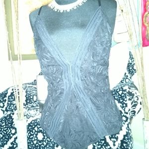 Black lace one piece